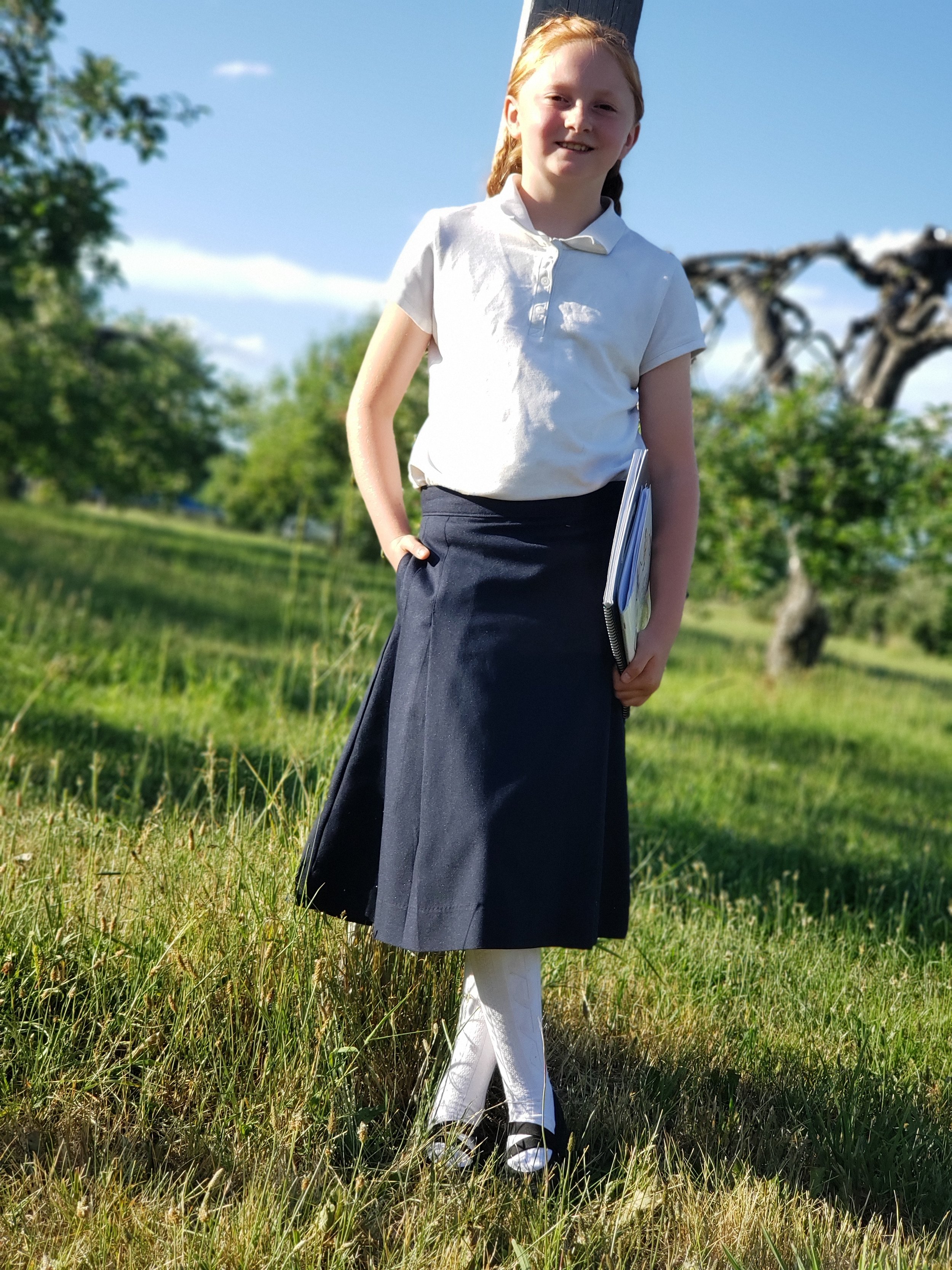 Dominique Navy Skirt (Required) — Academic TradCat uniforms for life